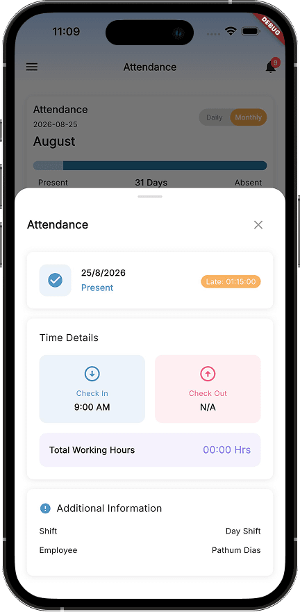 Attendance detail
